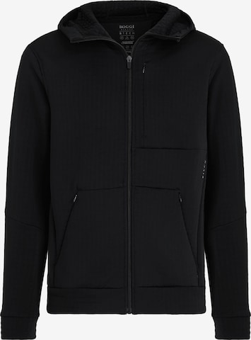 Boggi Milano Sweat jacket 'Bodyheat' in Black: front