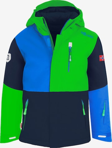 TROLLKIDS Outdoor jacket in Green: front