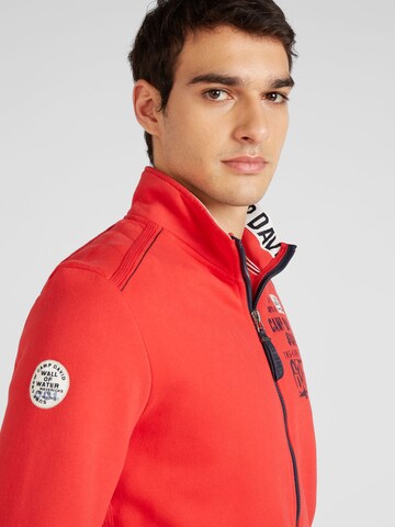 CAMP DAVID - Sudadera con cremallera en rojo