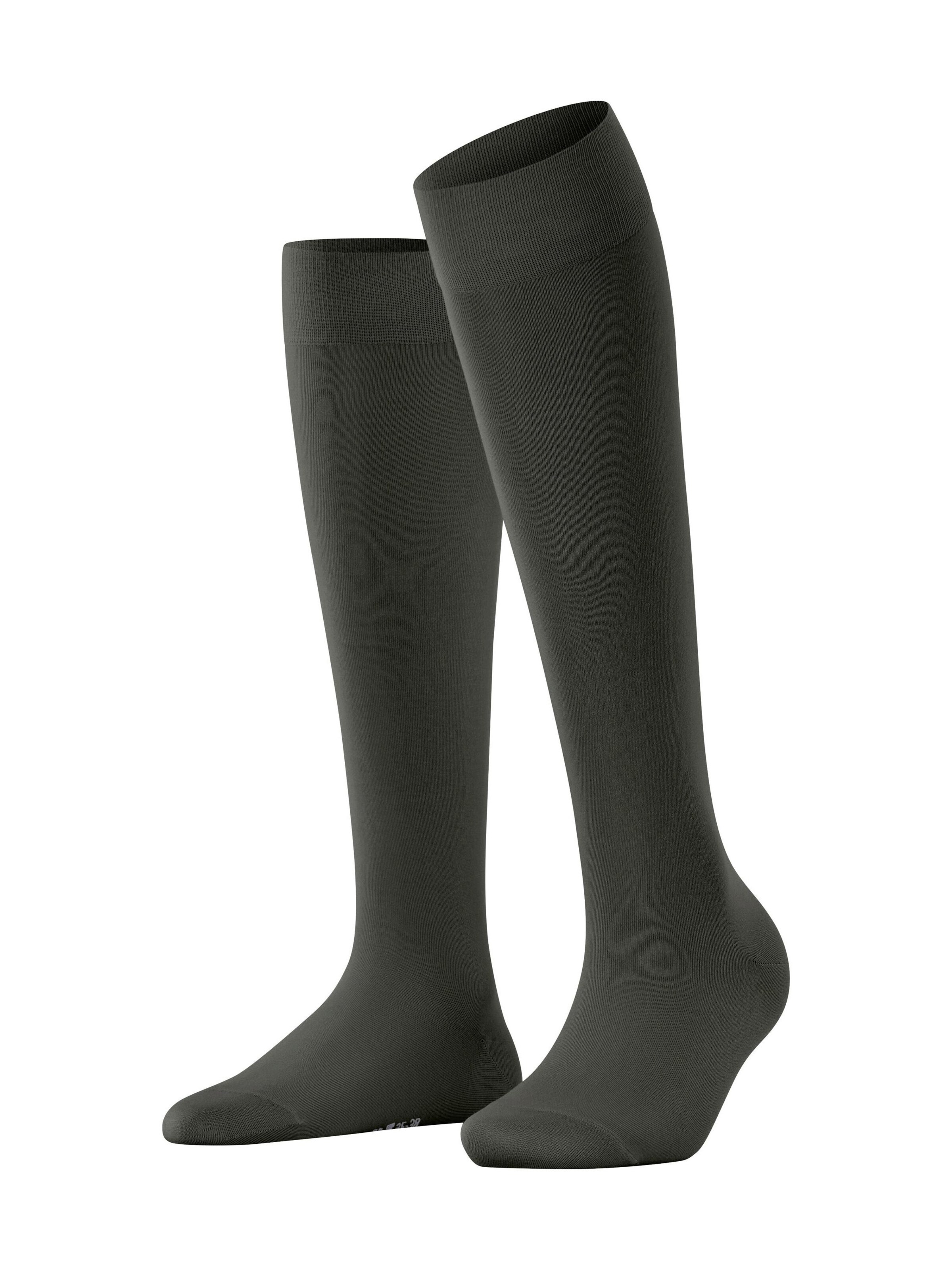FALKE Knee High Socks 'Cotton Touch' in Green