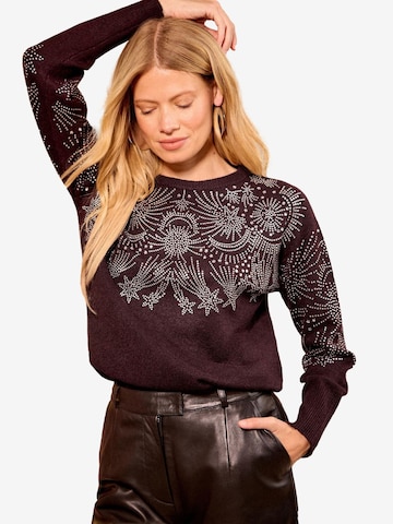 love & roses - Jersey 'Christmas' en rojo: frente