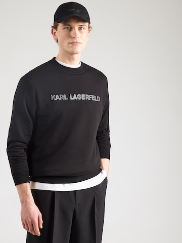 juoda Karl Lagerfeld Megztinis be užsegimo: priekis