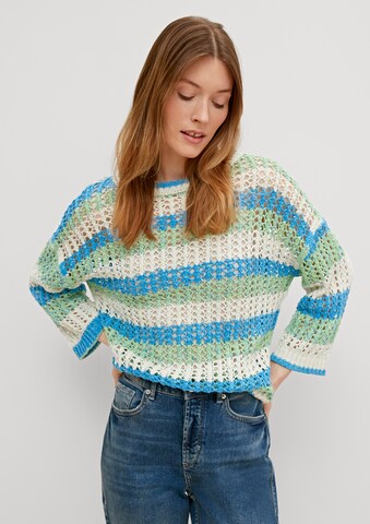 comma casual identity Pullover in Blau: predná strana