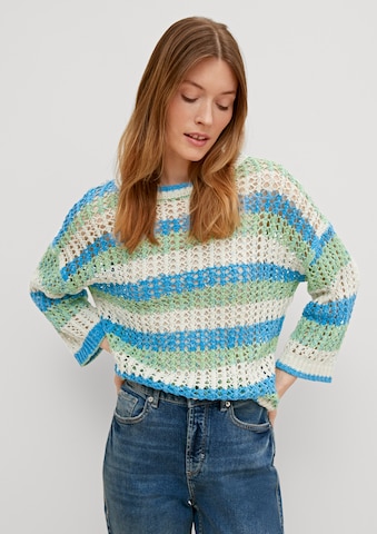 Pull-over comma casual identity en bleu : devant