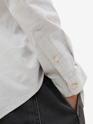 TOM TAILOR DENIM Regular fit Button Up Shirt in White