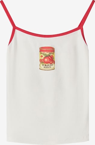 BershkaTop - bijela boja: prednji dio