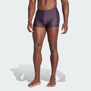 Maillot de bain de sport 'Big Bars' ADIDAS PERFORMANCE en violet : devant