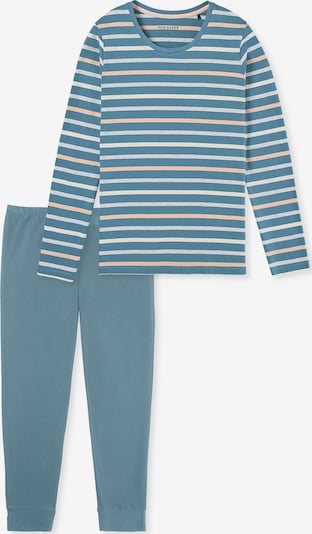 SCHIESSER Pyjama ' Casual Essentials ' in de kleur Blauw / Wit, Productweergave