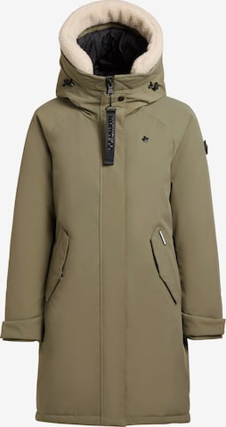 khujo - Sobretudo de inverno 'Semie3' em verde: frente