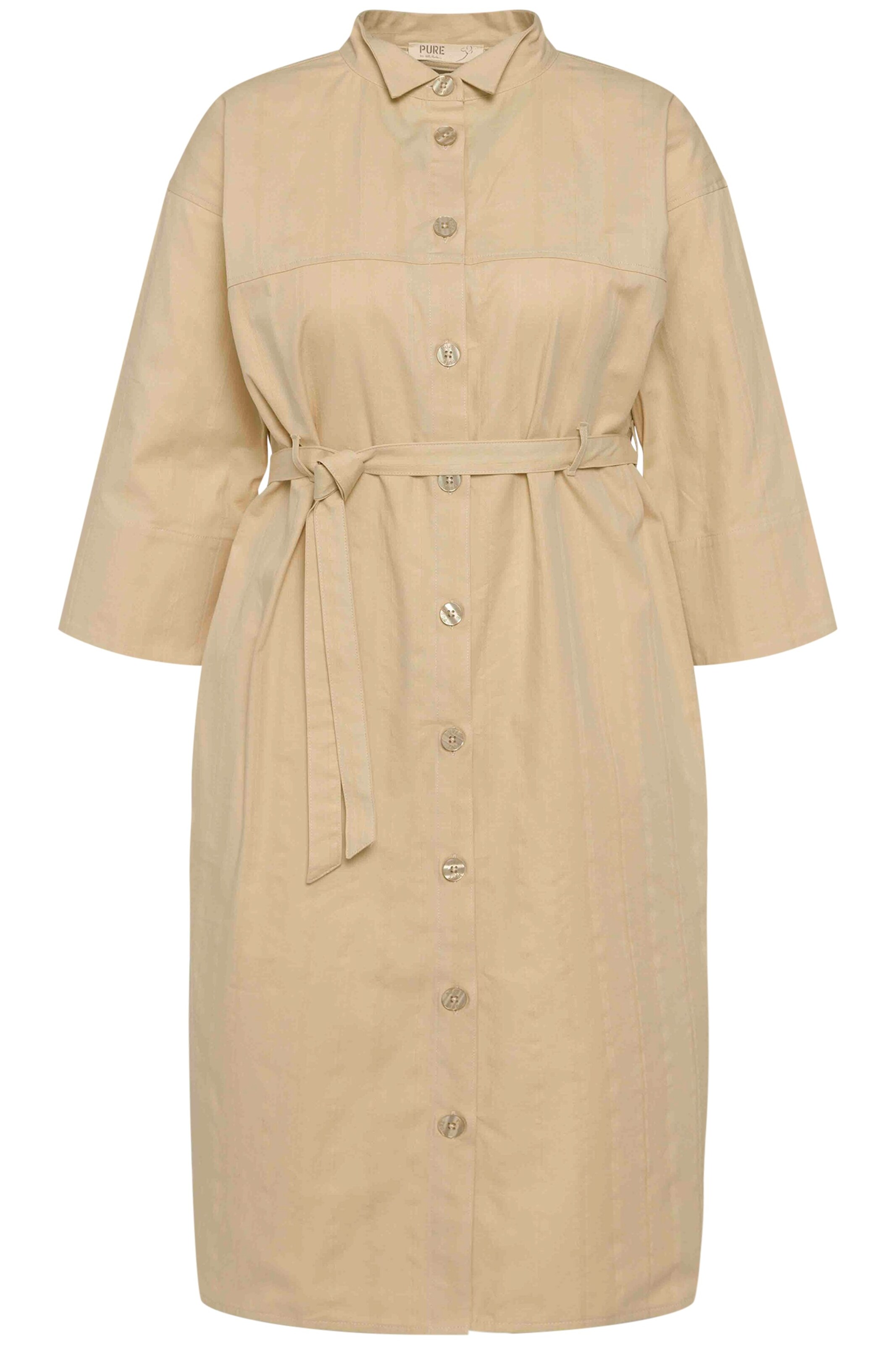 Ulla Popken Blousejurk in Beige: voorkant