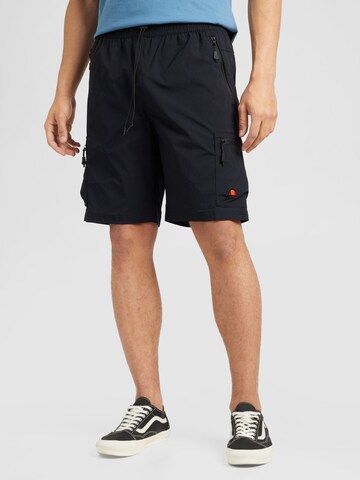 ELLESSE - Regular Calças cargo 'Bullseye' em preto: frente