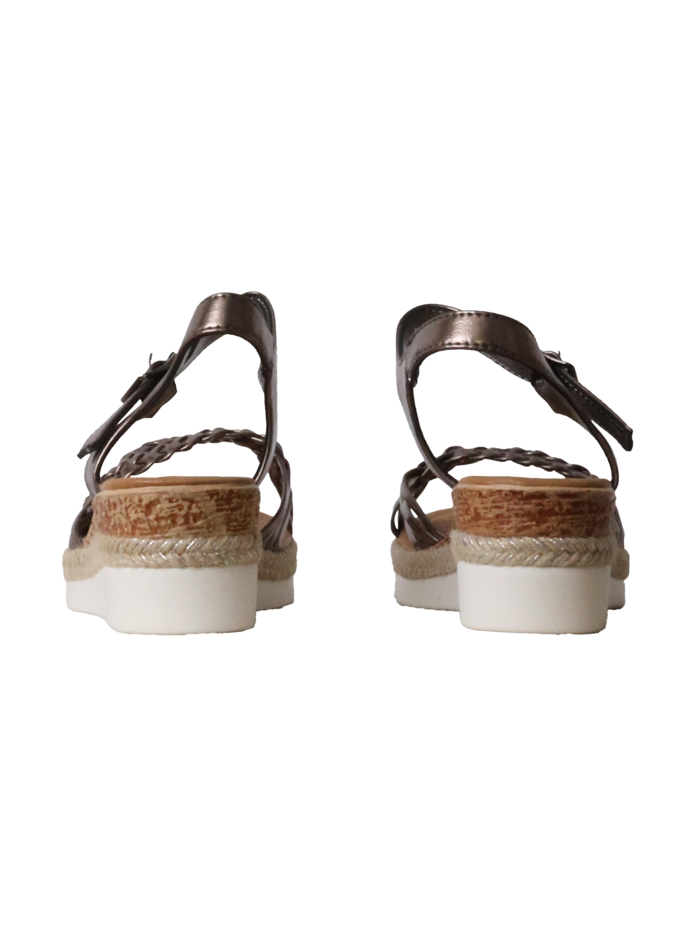 The Divine Factory - Sandalias 'Kompensationssandalen mit Riemchen' en gris