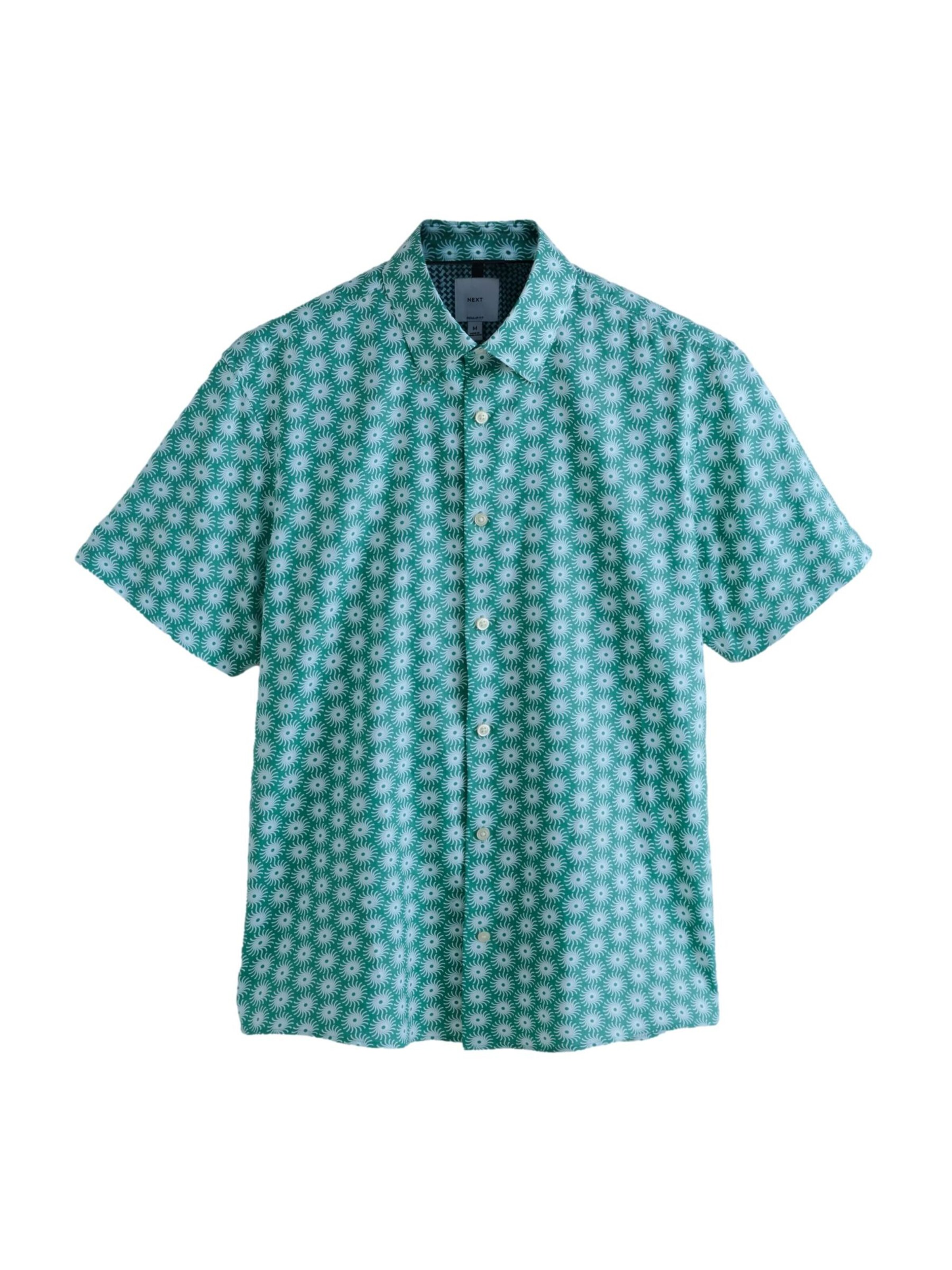 Next Regular Fit Hemd in Grün: Vorderseite