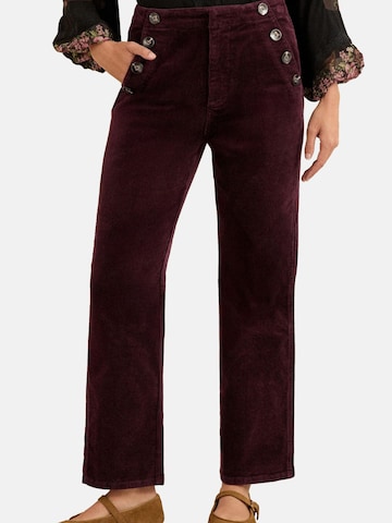 Regular Pantalon love & roses en rouge : devant