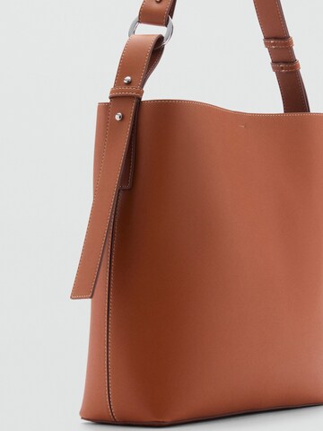 MANGO Shoulder Bag 'Nefer' in Brown