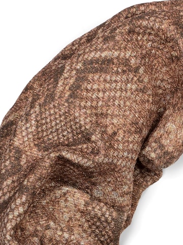 styleBREAKER Schlauchschal 'Loop Schal Glitzer Schlangen Muster'‌‌‌ in Braun: Vorderseite