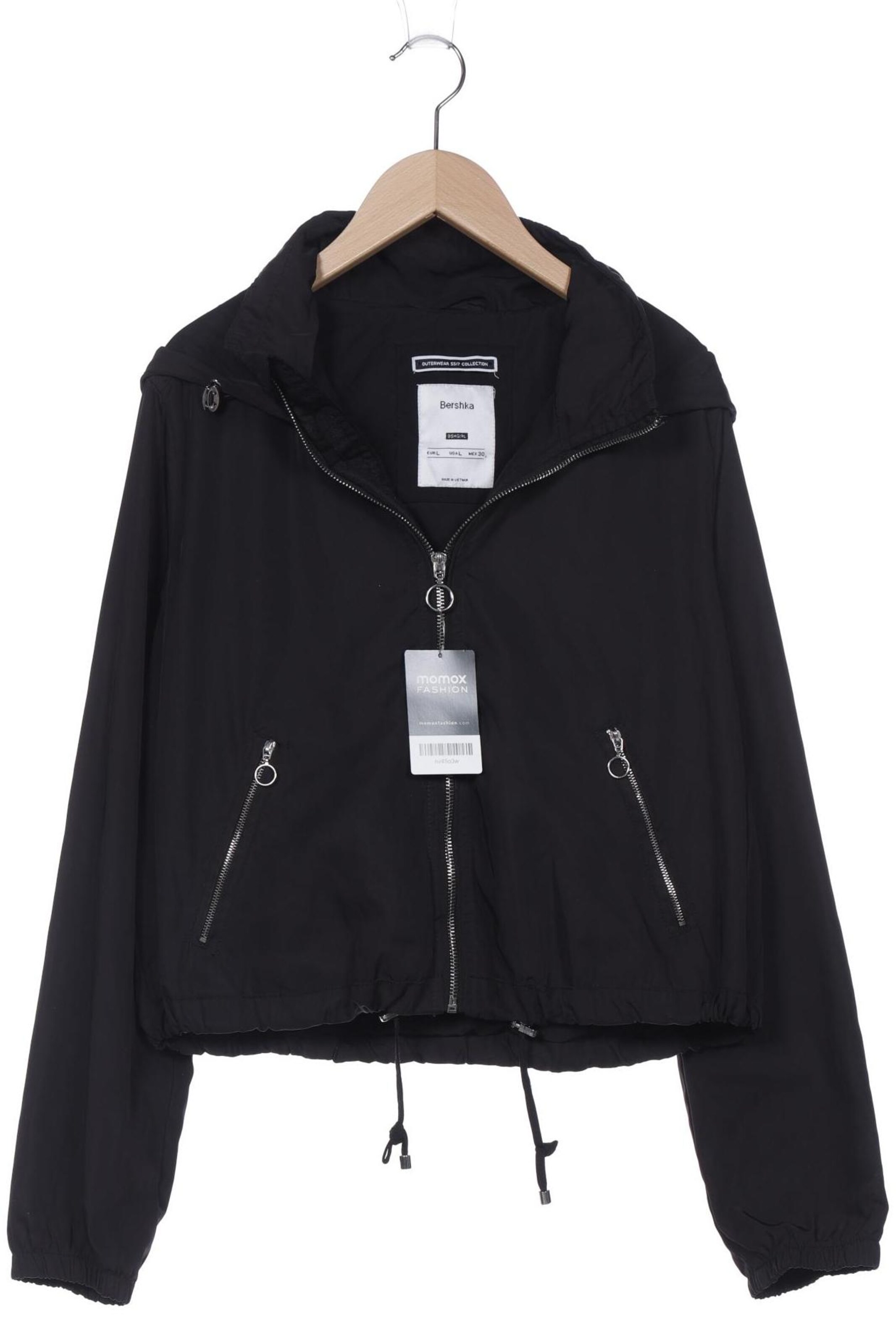 Bershka Jacke L in Schwarz: Vorderseite