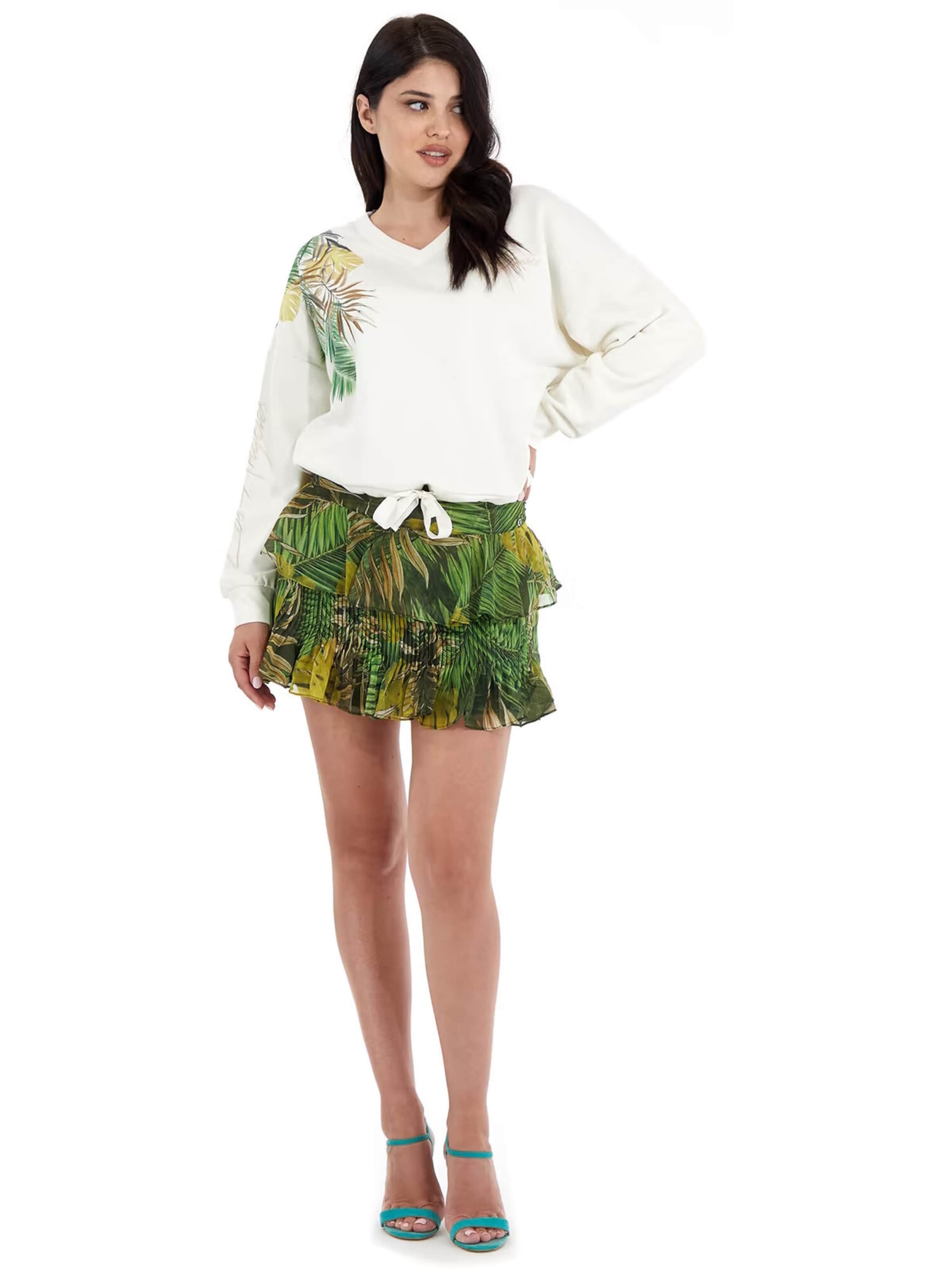 GUESS Pullover 'Palm' in Weiß