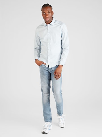 BLEND Regular fit Button Up Shirt in Blue