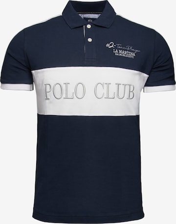 La Martina - Camisa em azul: frente