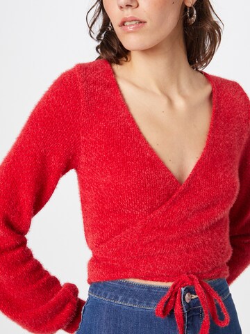 HOLLISTER Pullover 'CHENILLE' in Rot