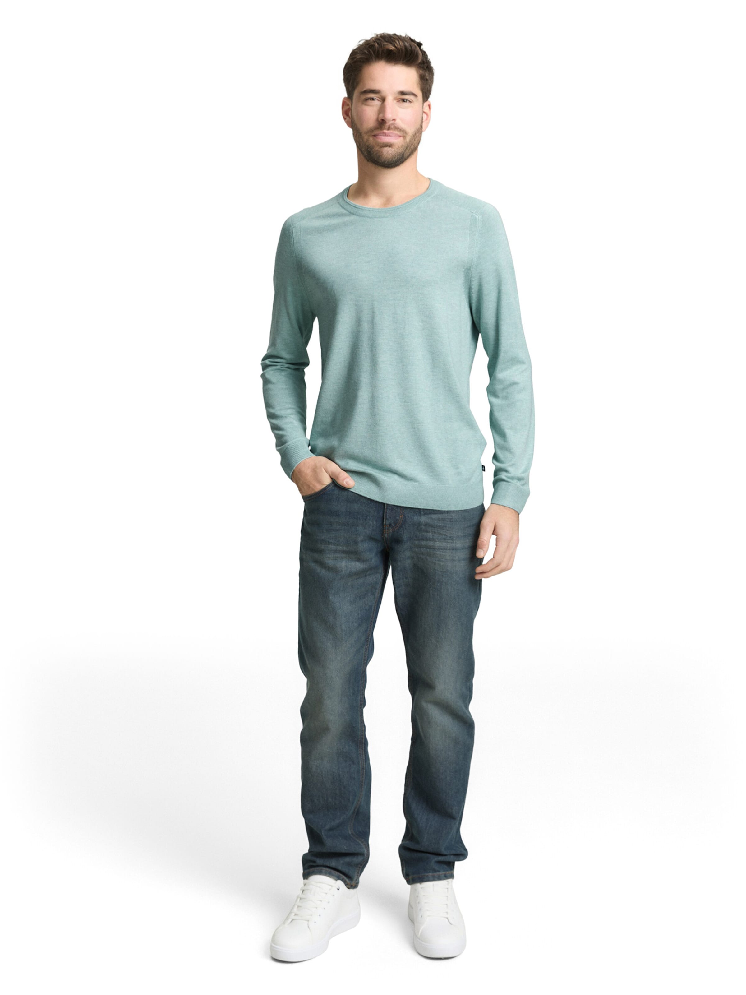 TOM TAILOR Sweater in Green