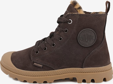 Palladium Schnürstiefelette 'Pampa' in Braun: Vorderseite