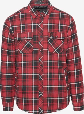 KOROSHI Regular fit Button Up Shirt in Red: front