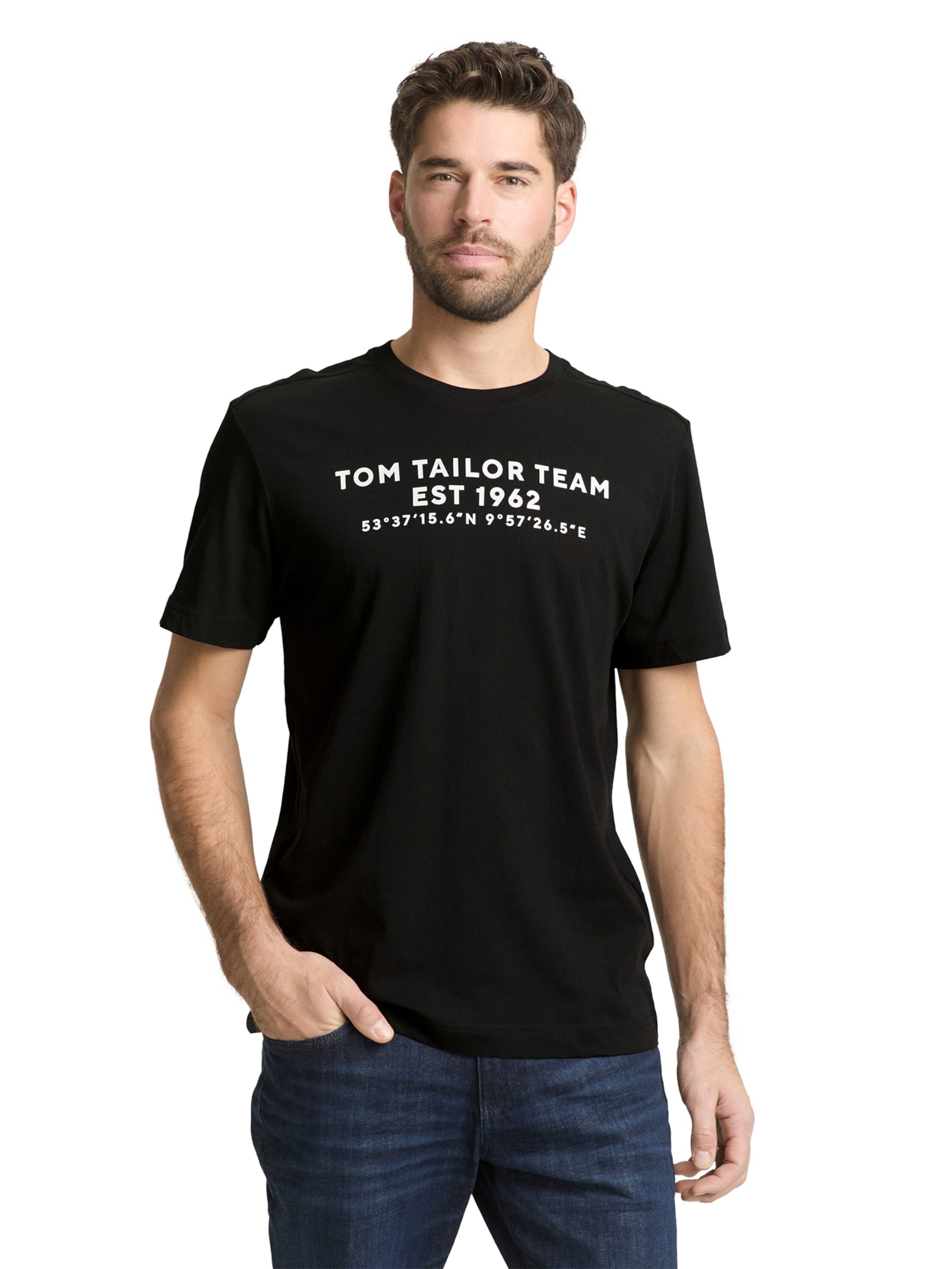 TOM TAILOR Tričko - Čierna: predná strana