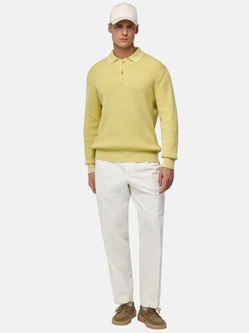 Slimfit Pantaloni con piega frontale di Boggi Milano in bianco