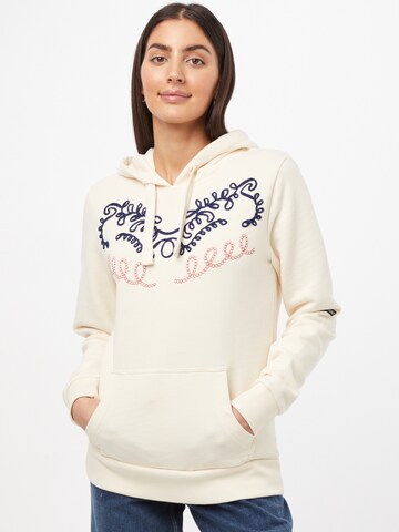 Sweat-shirt 'BOHEMIAN CRAFTED' Superdry en beige : devant