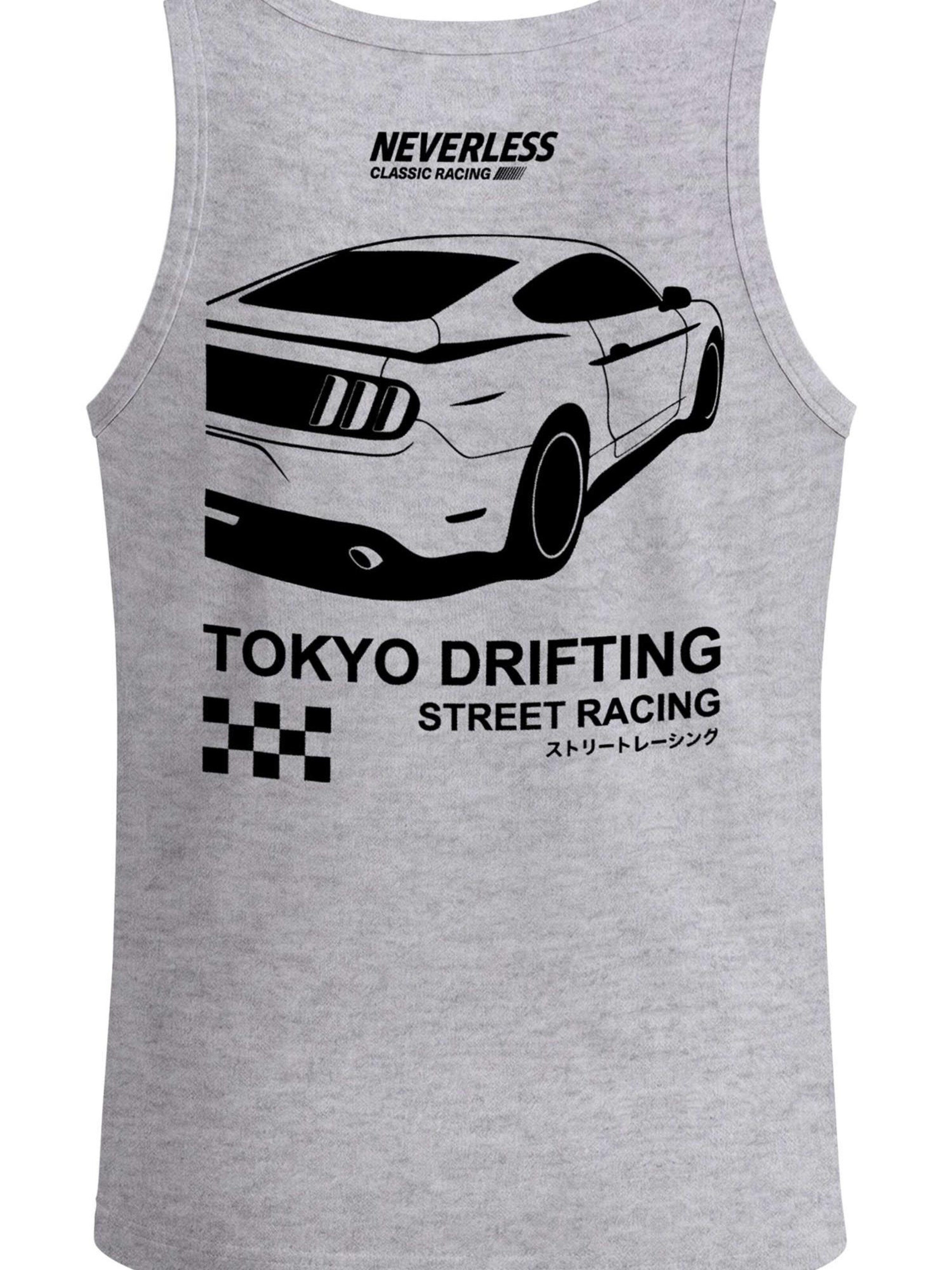 Neverless Shirt 'Tokyo Drifting' in Grey
