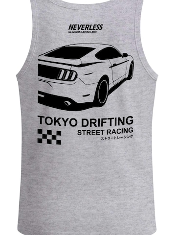 Neverless Shirt 'Tokyo Drifting' in Grey: front