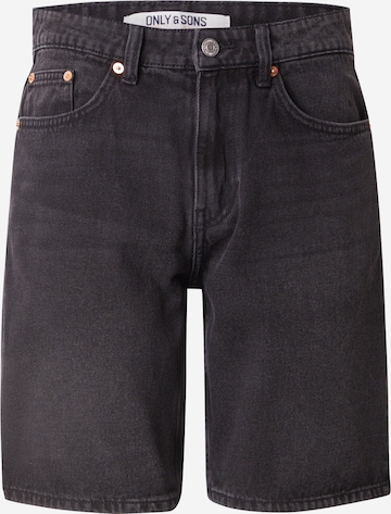 juoda Only & Sons Standartinis Džinsai 'ONSEDGE': priekis