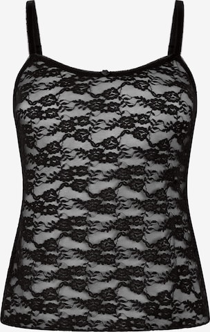 juoda Hunkemöller Apatiniai marškinėliai 'Cami': priekis