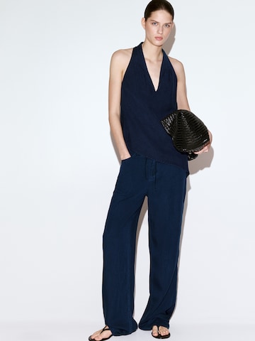Top 'GISELLE' de la MANGO pe albastru