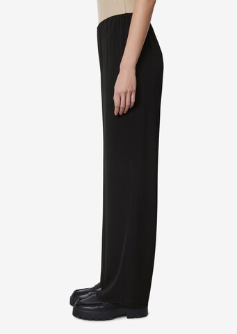 Marc O'Polo Wide leg Broek in Zwart