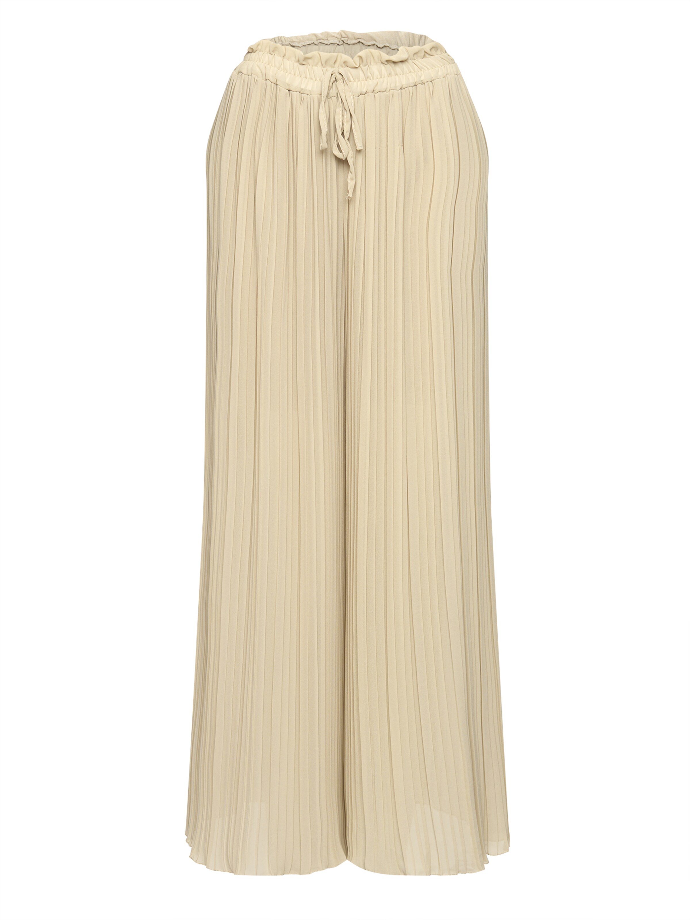 Lilavie Wide Leg Hose 'Kimm' in Beige: Vorderseite