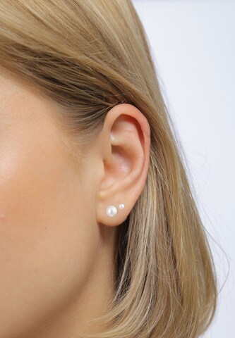 ELLI Earrings 'Pearl' in Gold: front