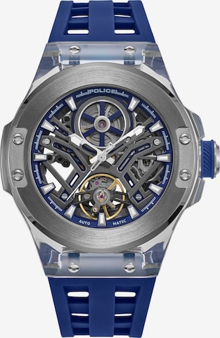 POLICE Analog watch ' Cyclone ' in Blue: front