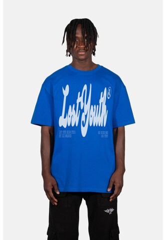 Lost Youth Shirt in Blau: Vorderseite