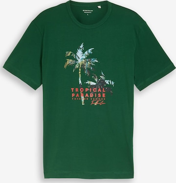 T-Shirt TOM TAILOR en vert : devant