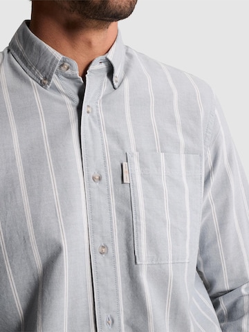 Coupe regular Chemise 'Oxford shirt with stripe pattern' CAST IRON en bleu