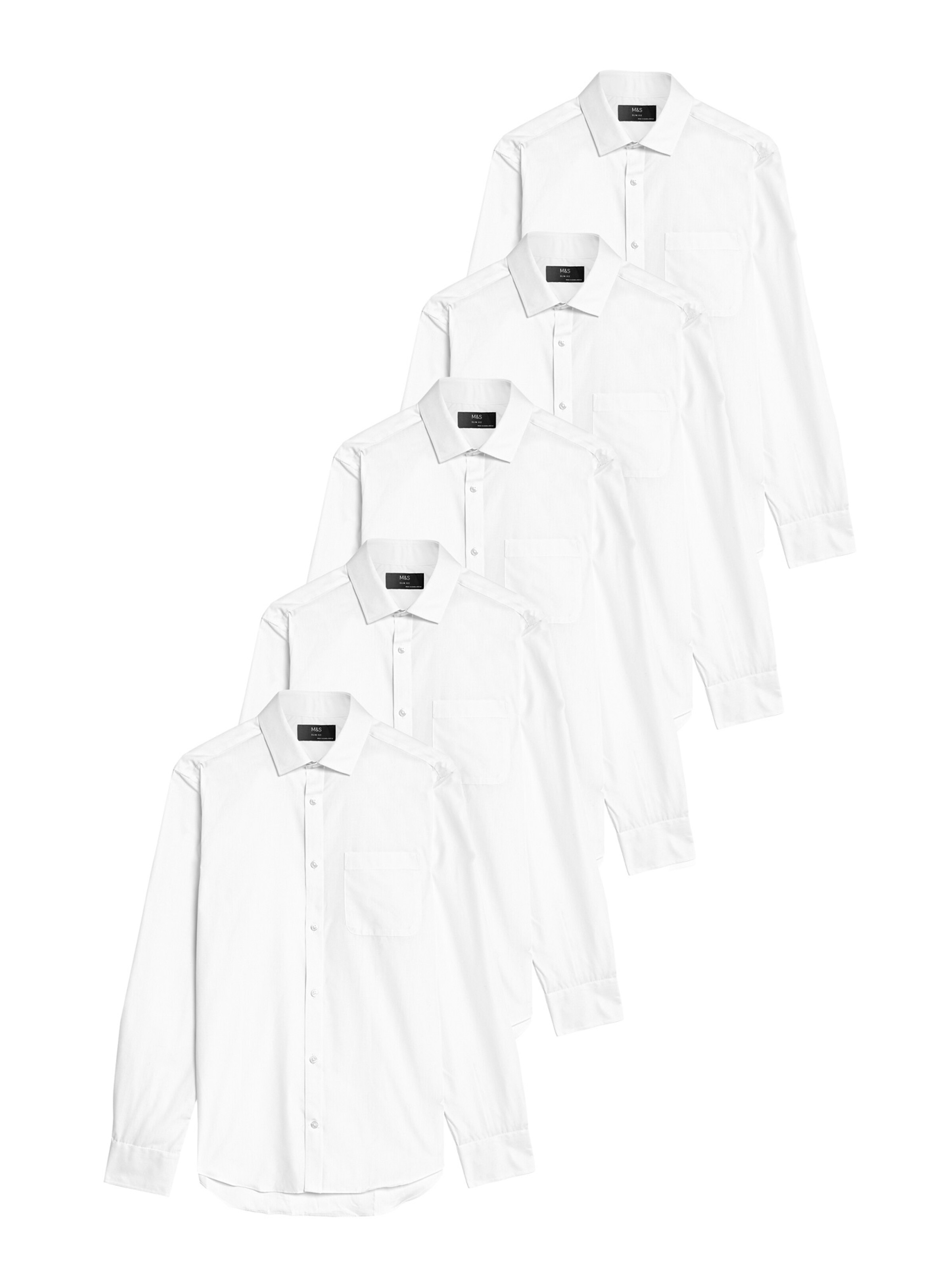 Regular fit Camicia business di Marks & Spencer in bianco: frontale