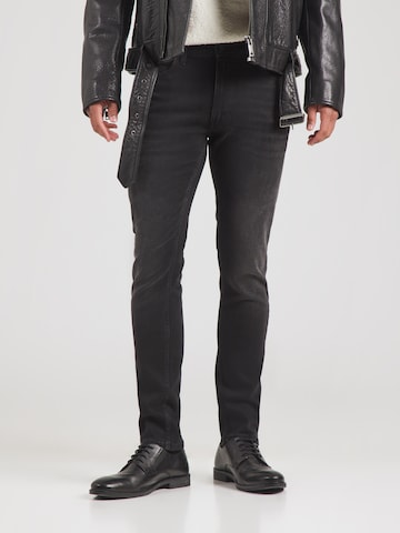 Slimfit Jeans '734' di HUGO in nero: frontale