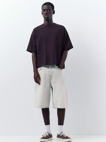 Pull&Bear Loosefit Shorts in Grau