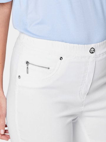 Goldner Slim fit Trousers 'Louisa' in White