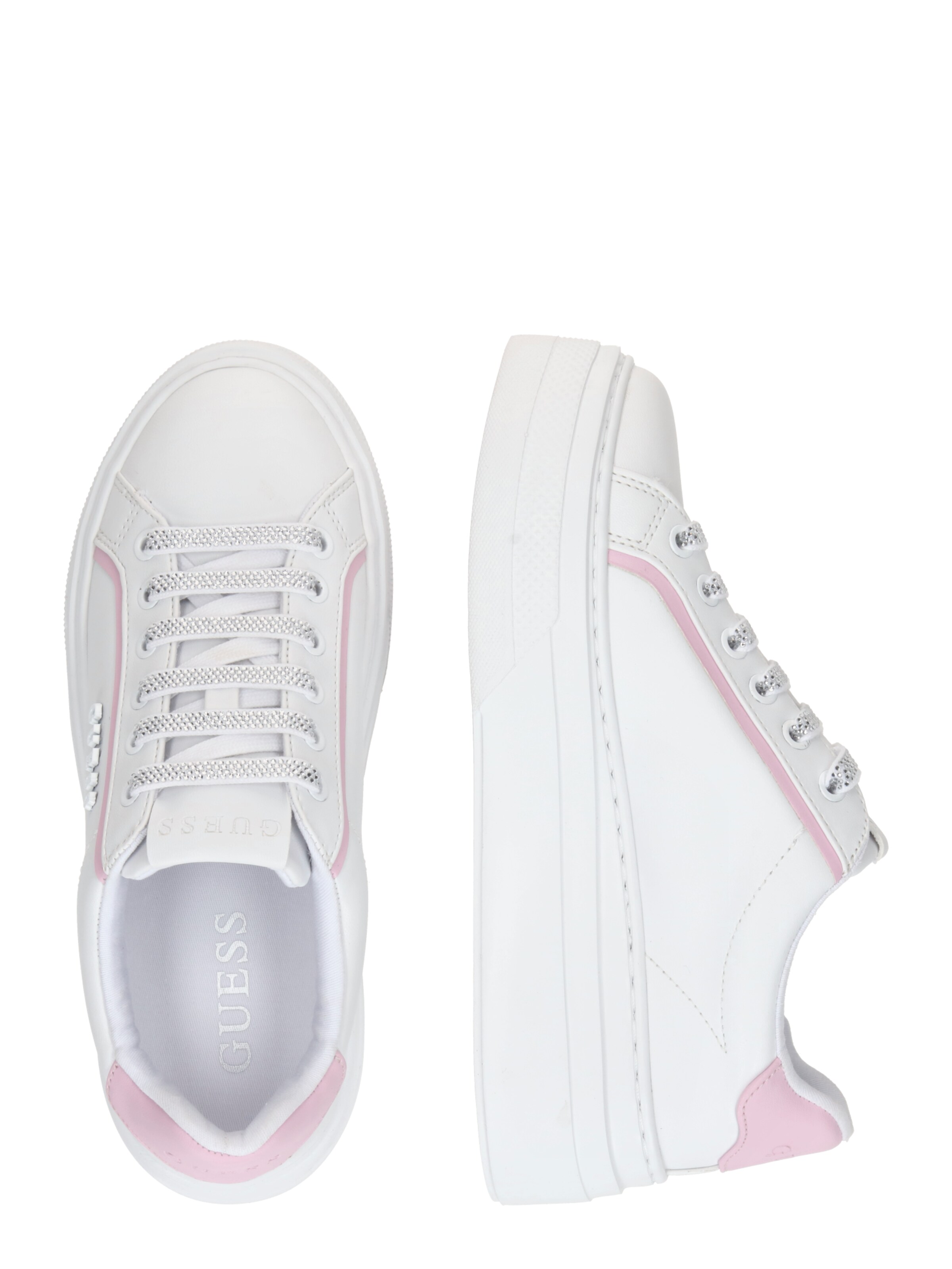 Baskets basses 'AMERIA' GUESS en blanc