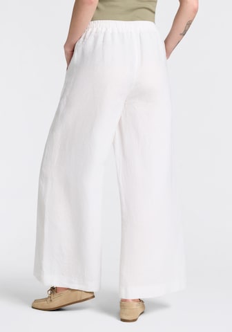 MAC Wide Leg Hose in Weiß