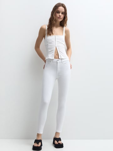 Pull&Bear Slimfit Jeans i vit